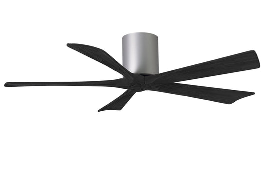 Irene Hugger 5-Blade Ceiling Fan - Brushed Nickel Finish with Matte Black Blades 