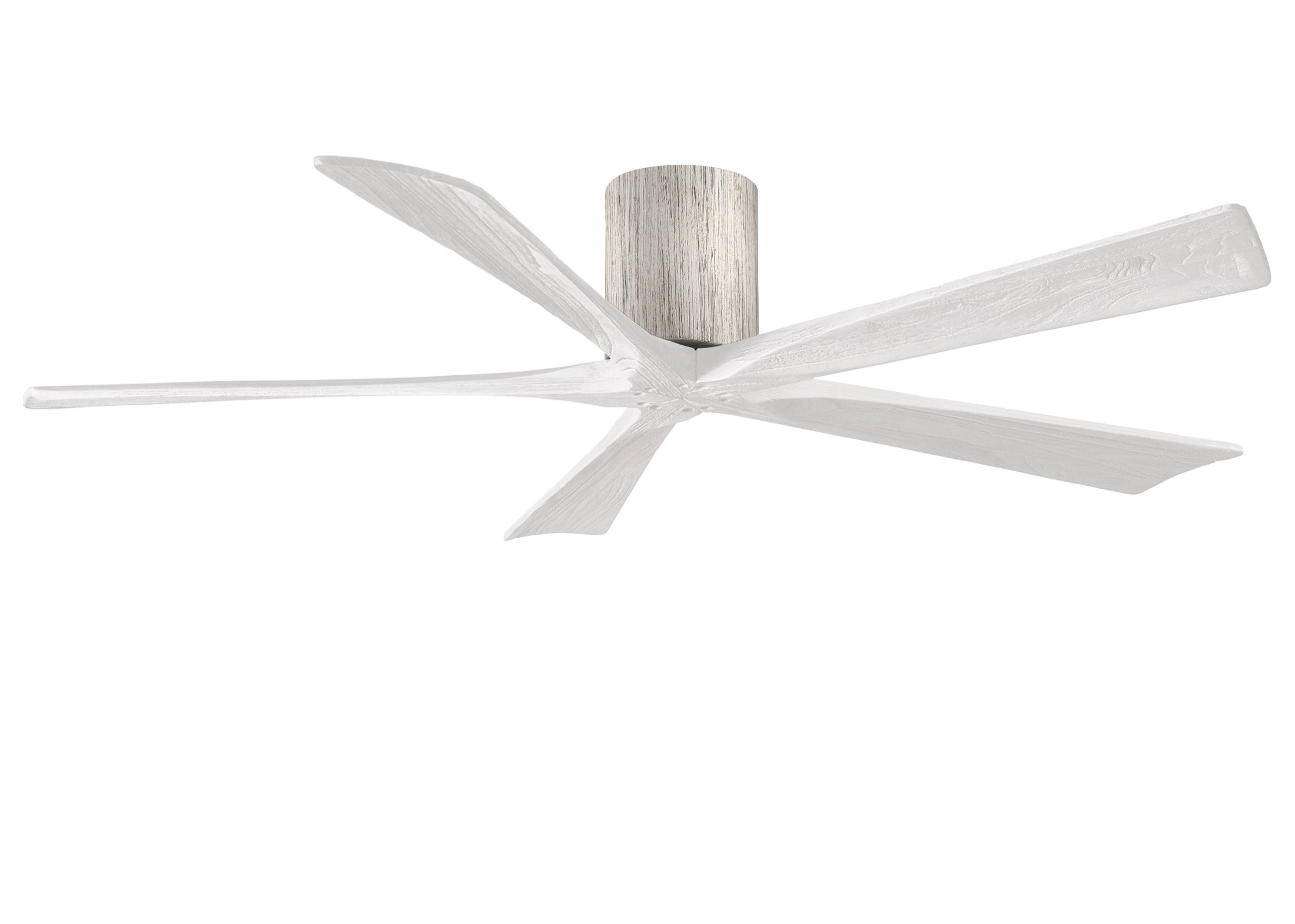 Irene Hugger 5-Blade Ceiling Fan - Barn Wood Finish with Matte White Blades