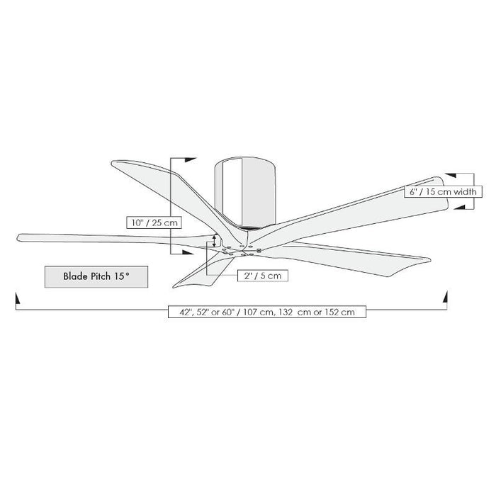 Irene Hugger 5-Blade Ceiling Fan - Diagram