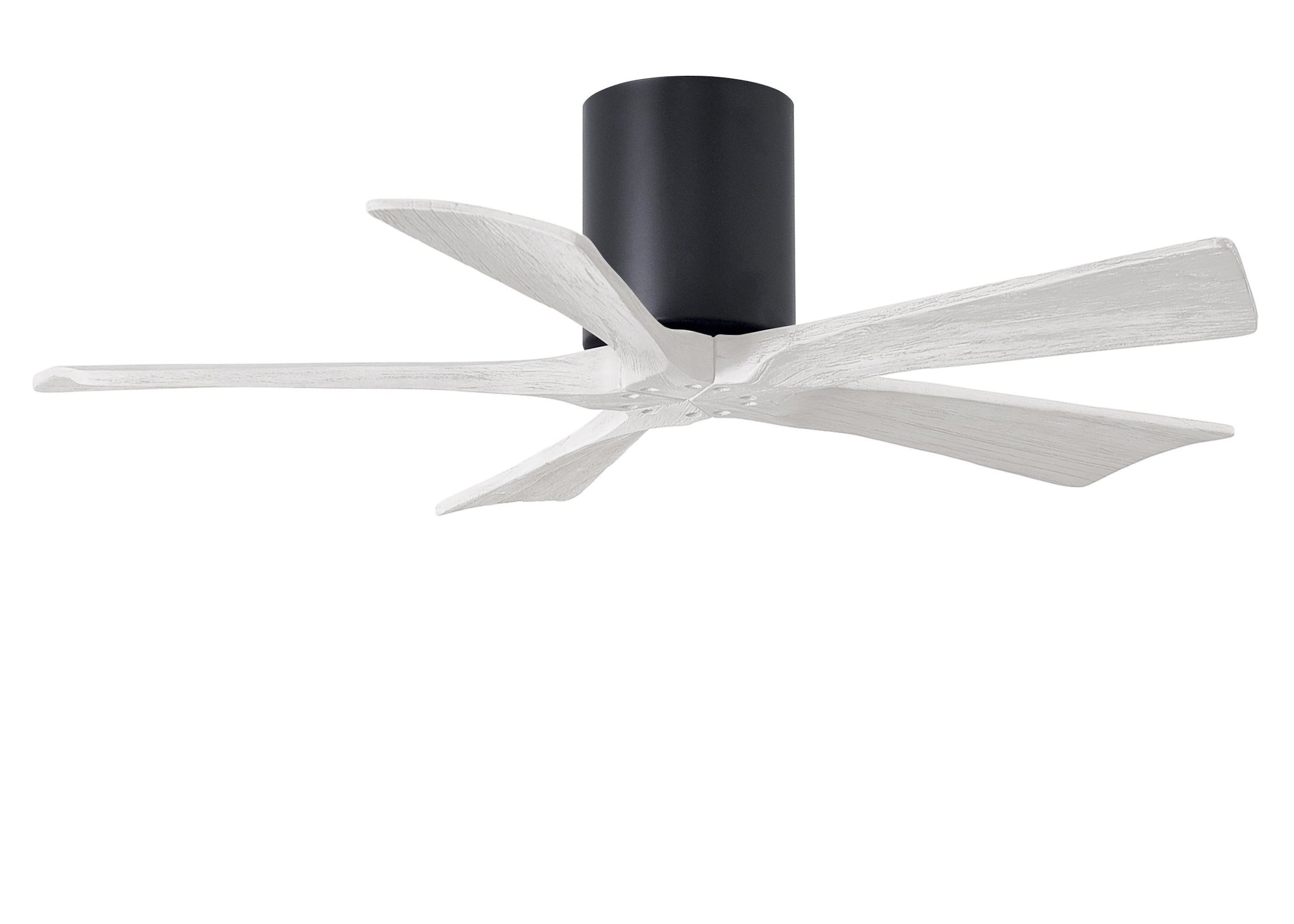 Irene Hugger 5-Blade Ceiling Fan - Matte Black Finish with Matte White  Blades