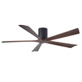 Load image into Gallery viewer, Irene Hugger 5-Blade Ceiling Fan - Matte Black Finish with Walnut Blades
