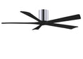 Load image into Gallery viewer, Irene Hugger 5-Blade Ceiling Fan - Polished Chrome Finish with Matte Black Blades
