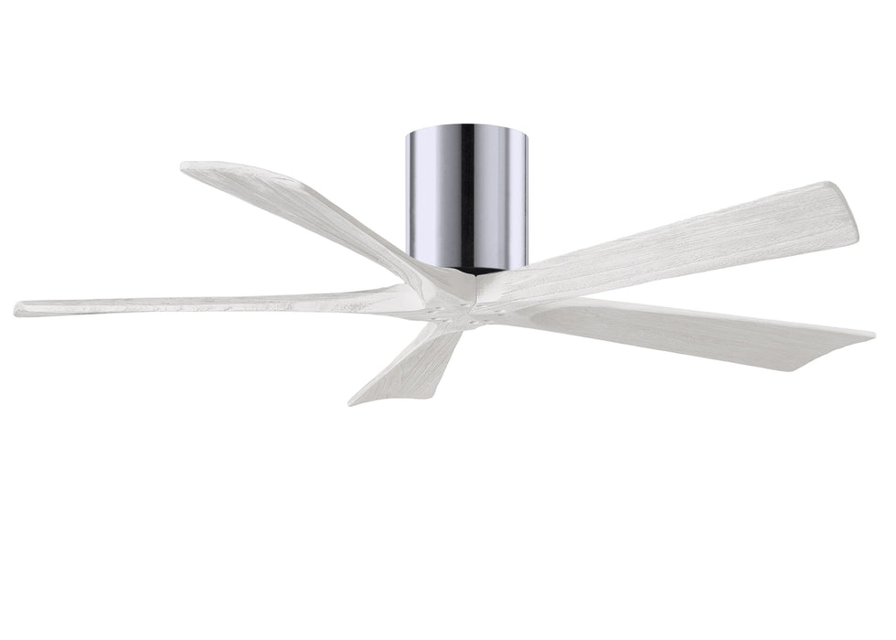 Irene Hugger 5-Blade Ceiling Fan - Polished Chrome Finish with Matte White Blades
