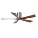 Irene Hugger 5-Blade Ceiling Fan - Polished Chrome Finish with Walnut Blades