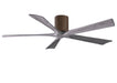 Irene Hugger 5-Blade Ceiling Fan - Walnut Finish with Barn Wood Blades