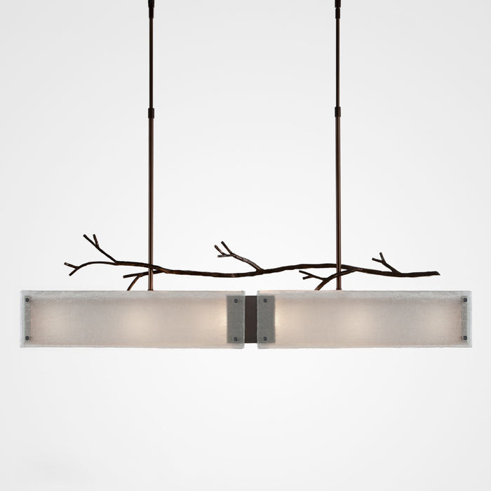 Ironwood Linear Suspension Light - Oiled Rubbed Bronze/Frosted Glass