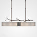 Ironwood Linear Suspension Light - Oiled Rubbed Bronze/Frosted Glass