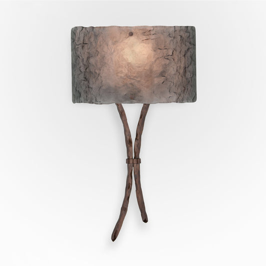 Ironwood Sprout Glass Wall Sconce - Oil Rubbed Bronze/Smoke Granite