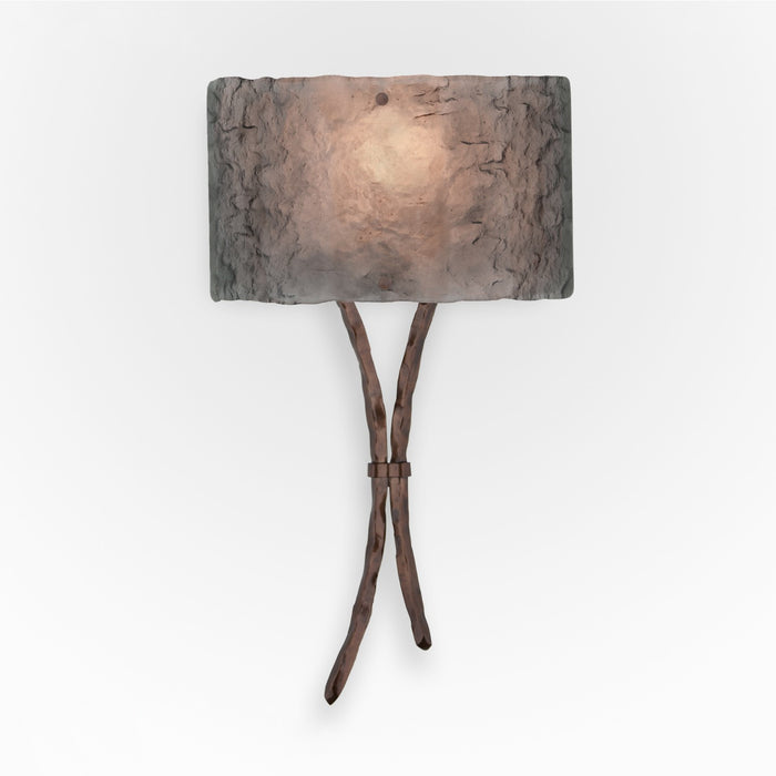 Ironwood Sprout Glass Wall Sconce - Oil Rubbed Bronze/Smoke Granite