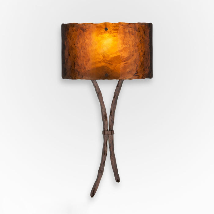 Ironwood Sprout Glass Wall Sconce - Oil Rubbed Bronze/Bronze Granite