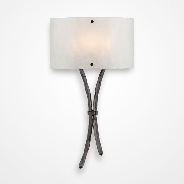 Ironwood Sprout Glass Wall Sconce - Gunmetal/Frosted Granite