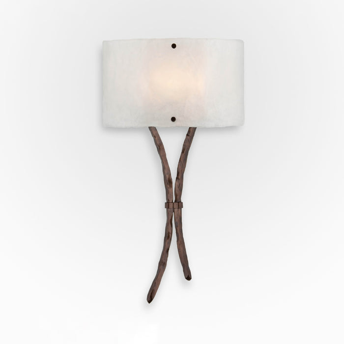 Ironwood Sprout Glass Wall Sconce - Oil Rubbed Bronze/Frosted Granite