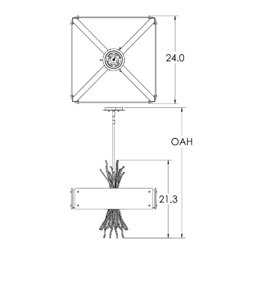 Ironwood Square Chandelier - Diagram