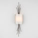 Ironwood Thistle Glass Wall Sconce - Satin Nickel/Frosted Granite