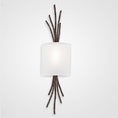 Load image into Gallery viewer, Ironwood Thistle Linen Wall Sconce - Oiled Rubbed Bronze/Linen Shade

