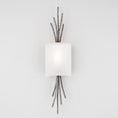 Load image into Gallery viewer, Ironwood Thistle Linen Wall Sconce - Satin Nickel/Linen Shade
