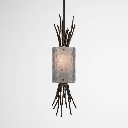 Ironwood Thistle Pendant Light - Gunmetal/Smoke Granite
