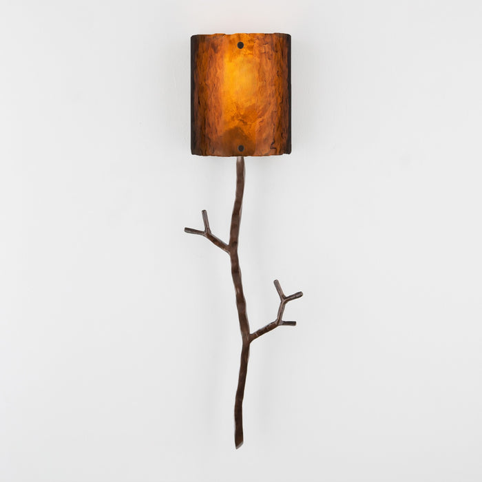 Ironwood Twig Glass Wall Sconce - Oiled Rubbed Bronze/Bronze Granite