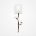 Ironwood Twig Linen Wall Sconce - Oiled Rubbed Bronze/Linen Shade