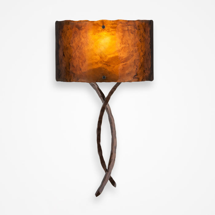 Ironwood Twist Glass Wall Sconce - Oiled Rubbed Bronze/Bronze Granite