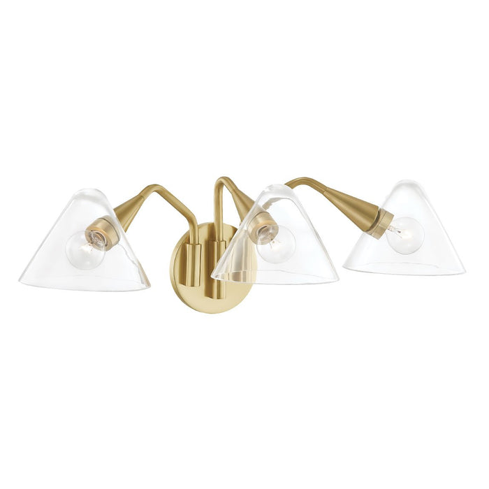 Isabella 3-Light Wall Sconce - Aged Brass