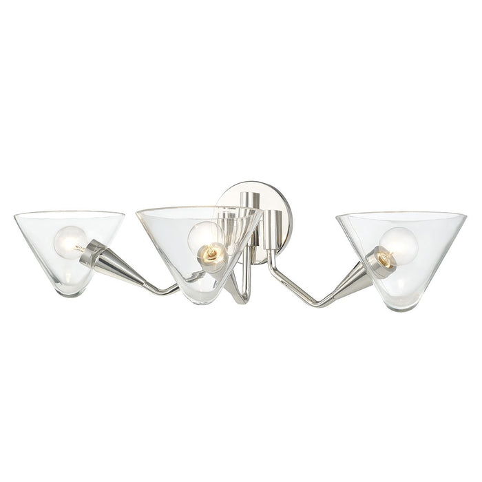 Isabella 3-Light Wall Sconce - Polished Nickel