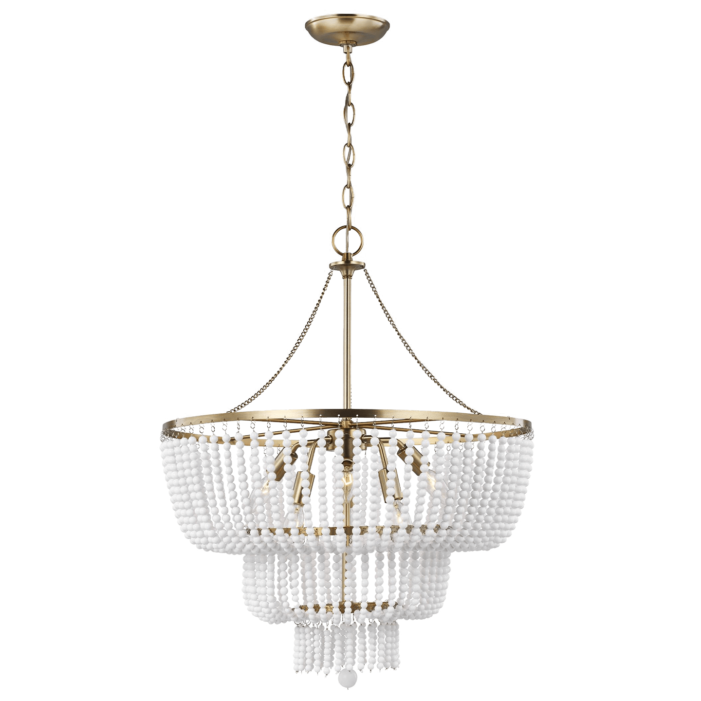 Jackie Chandelier - Satin Brass Finish