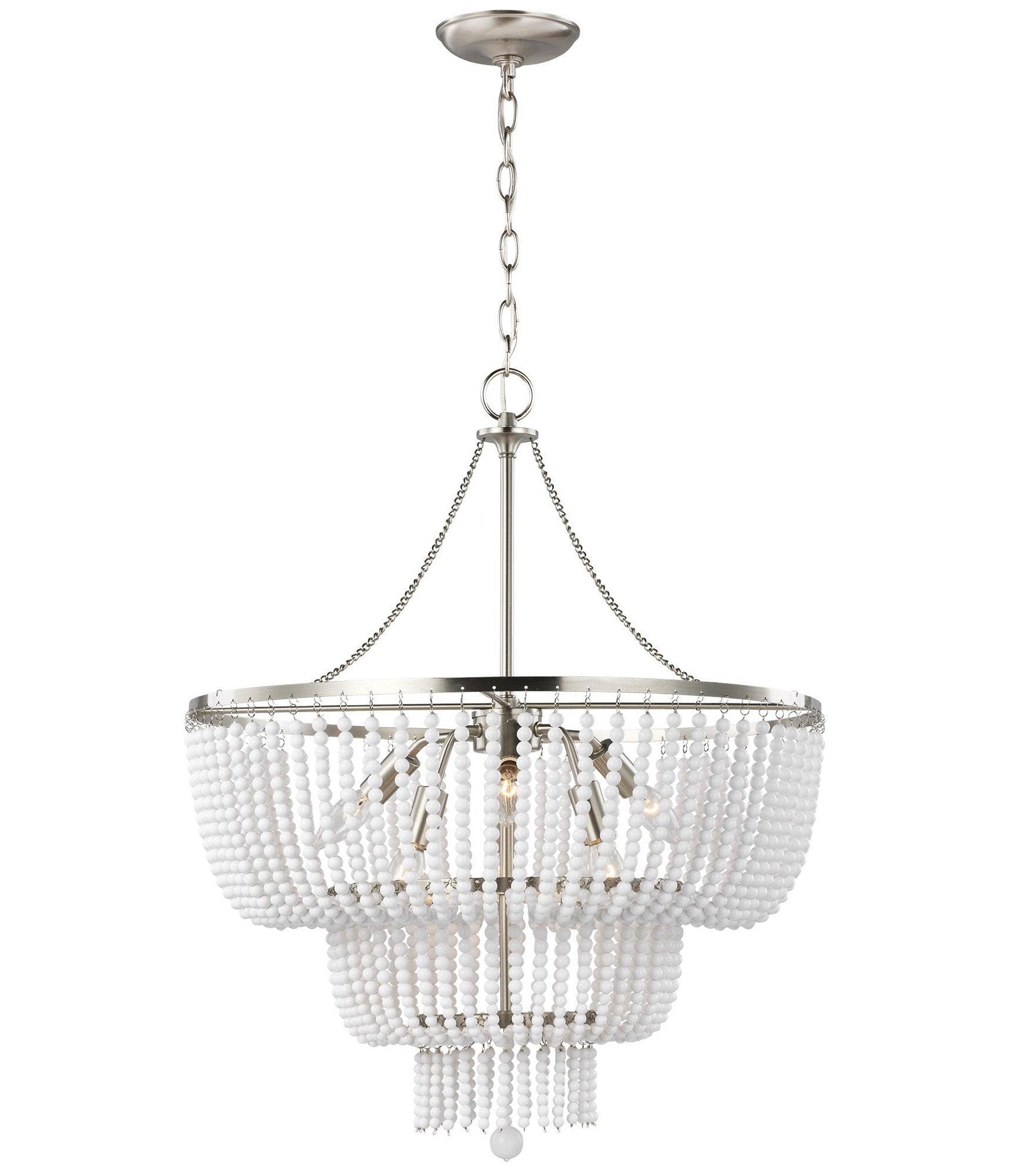 Jackie Chandelier - Brushed Nickel Finish