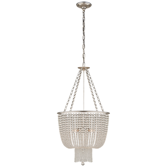 Jacqueline Chandelier - Burnished Silver Leaf/Clear Glass