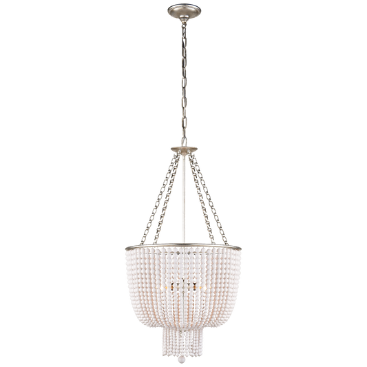 Jacqueline Chandelier - Burnished Silver Leaf/White Acrylic
