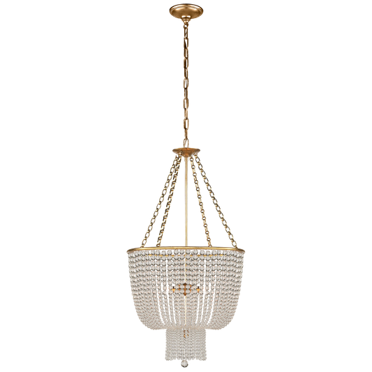 Jacqueline Chandelier - Hand-Rubbed Antique Brass/Clear Glass
