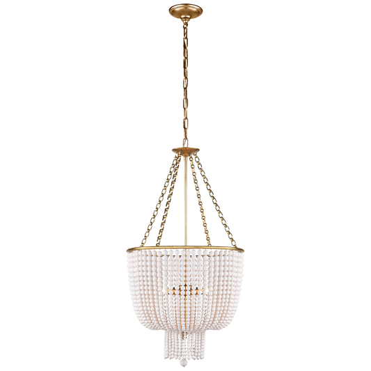 Jacqueline Chandelier - Hand-Rubbed Antique Brass/White Acrylic