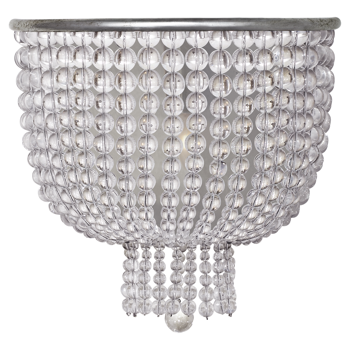 Jacqueline Medium Sconce - Burnished Silver Leaf/Clear Glass