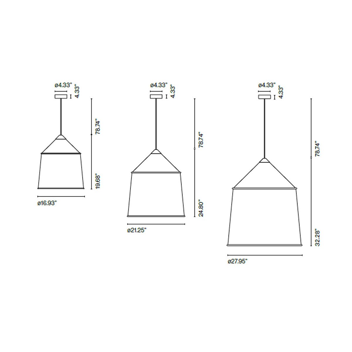 Jaima LED Pendant - Diagram