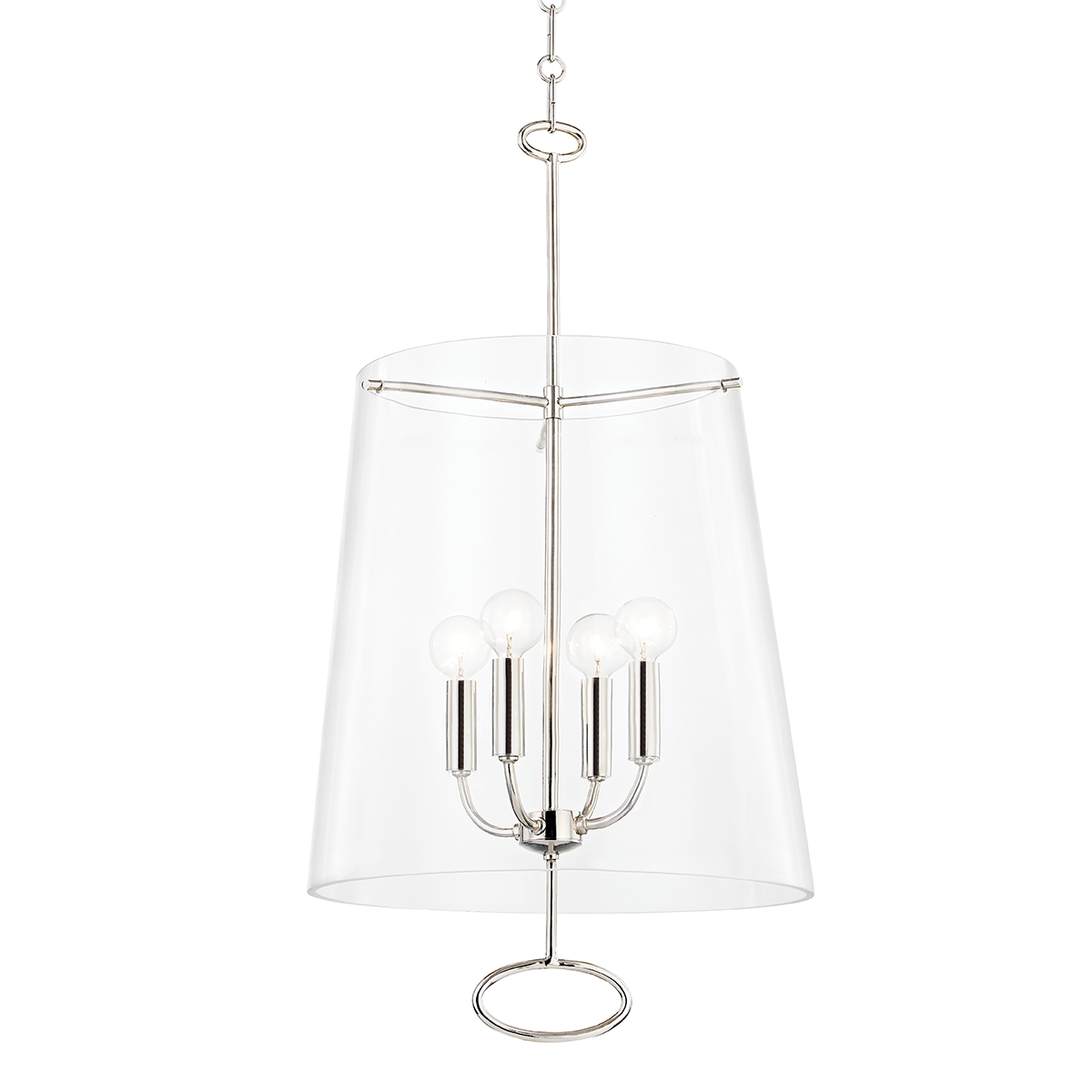 James 4-Light Pendant - Polished Nickel Finish