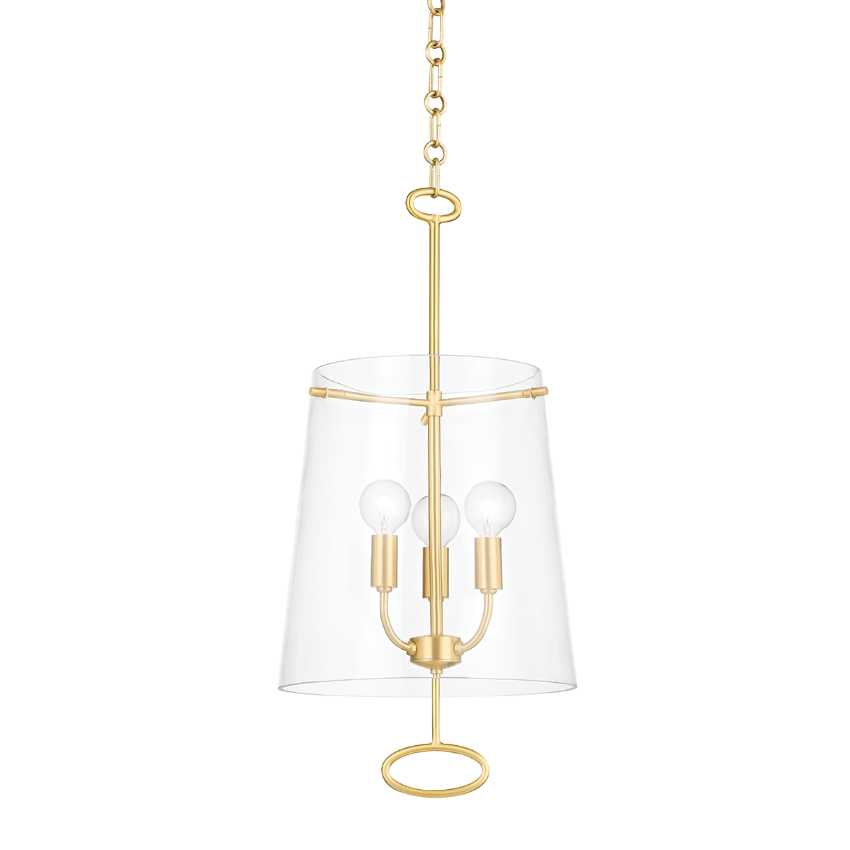 James 3-Light Pendant - Aged Brass Finish