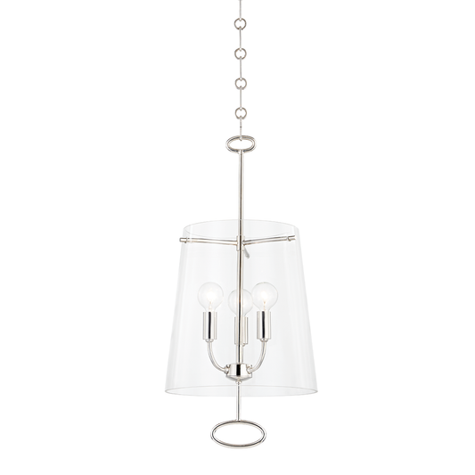 James 3-Light Pendant - Polished Nickel Finish