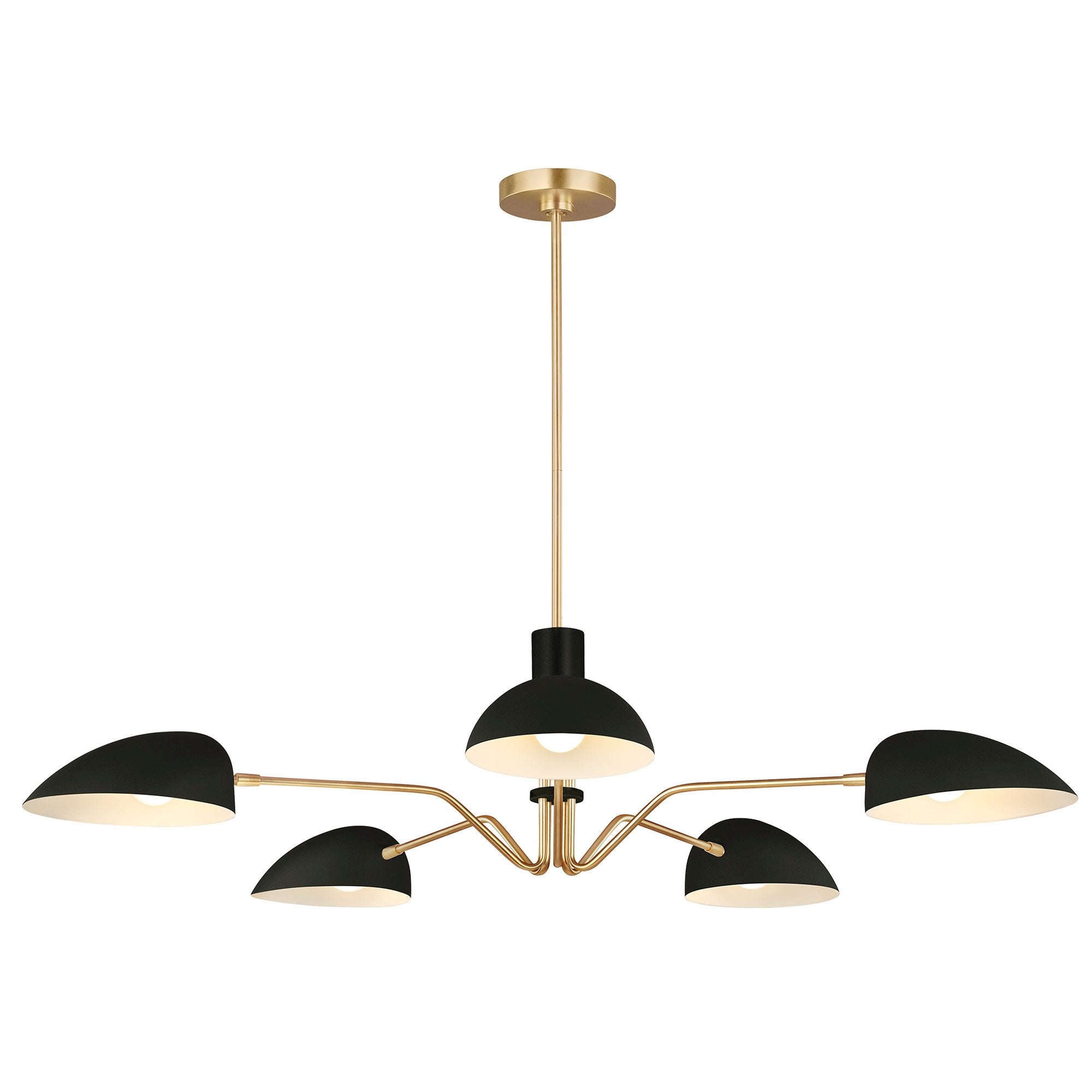 Jane Chandelier - Midnight Black/Burnished Brass Finish