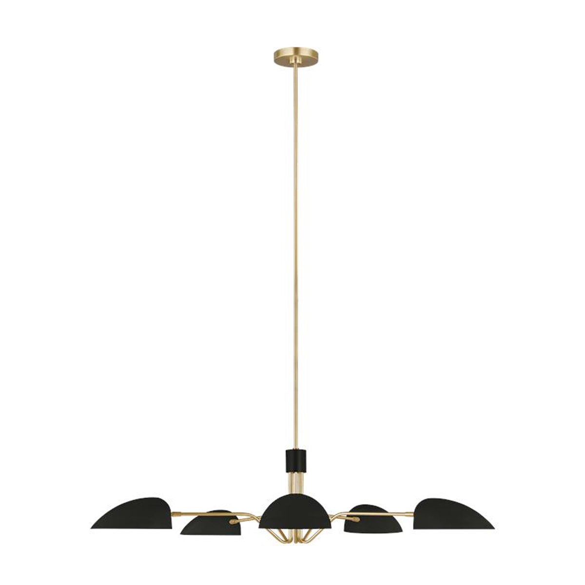 Jane Chandelier - Midnight Black/Burnished Brass Finish