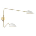 Load image into Gallery viewer, Jane Double Task Sconce - Matte White/Burnished Brass Finish
