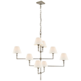 Load image into Gallery viewer, Jane Large Offset Chandelier - Antique Nickel Finish
