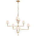 Load image into Gallery viewer, Jane Large Offset Chandelier - Hand-Rubbed Antique Brass Finish
