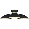 Load image into Gallery viewer, Jane Semi-Flush Mount - Midnight Black/Burnished Brass Finish
