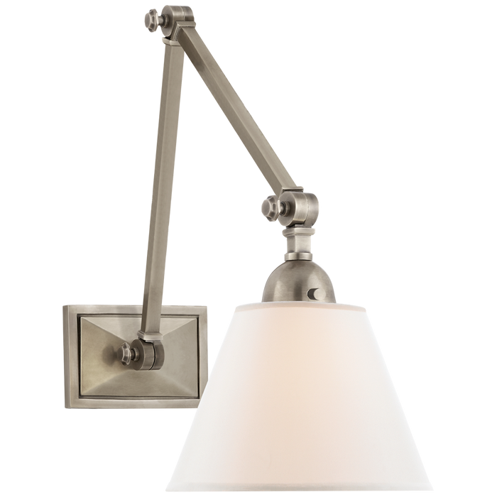 Jane Double Library Wall Light - Antique Nickel