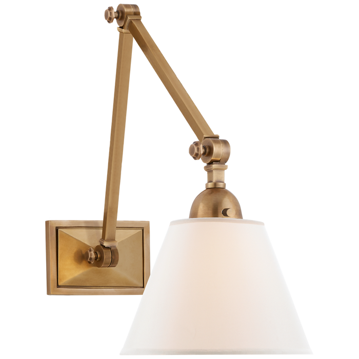 Jane Double Library Wall Light - Hand-Rubbed Antique Brass