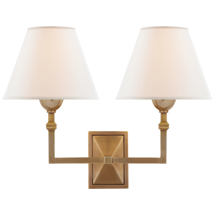 Jane Double Sconce - Hand-Rubbed Antique Brass