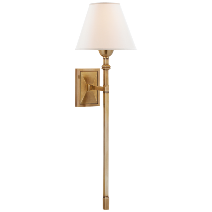 Jane Large Single Tail Sconce - Hand-Rubbed Antique Brass