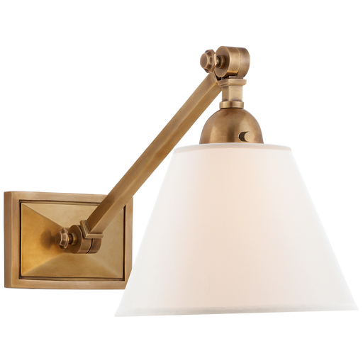 Jane Single Library Wall Light - Hand-Rubbed Antique Brass