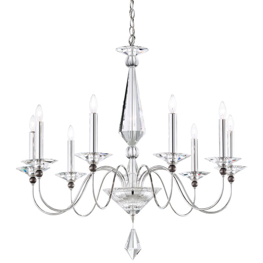 Jasmine 9 Light Chandelier Polished Silver Finish