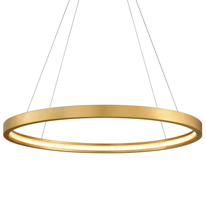 Jasmine 44" LED Circular Frame Pendant - Gold Leaf